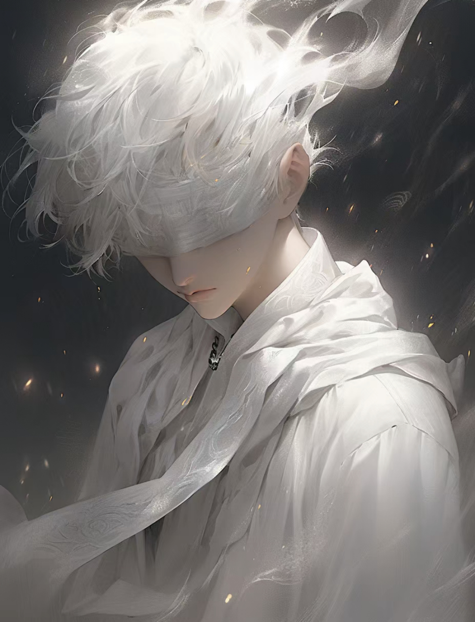 仙侠风蒙眼男生头像#动漫头像# #二次元