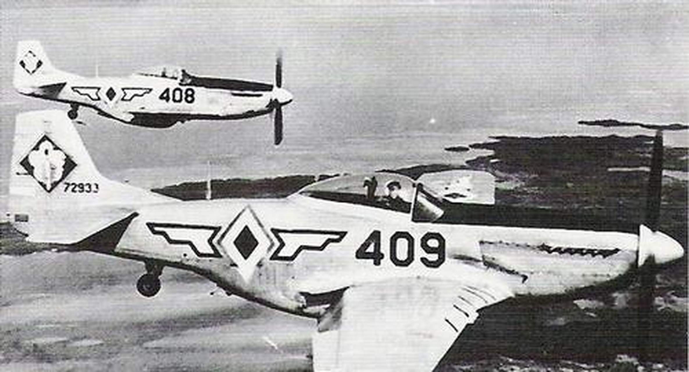 百家号星火计划# 1950年,菲律宾空军装备的p-51野马战斗机.