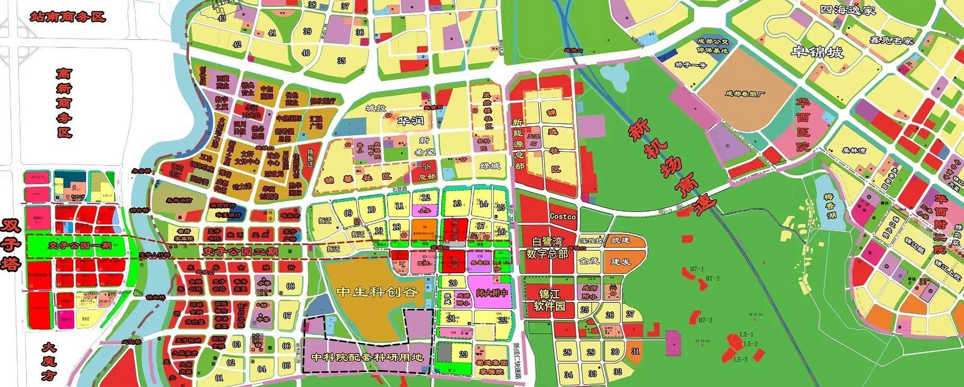 成都是把地块价值充分利用起来了 金融城板块唯一不足就是交子公园