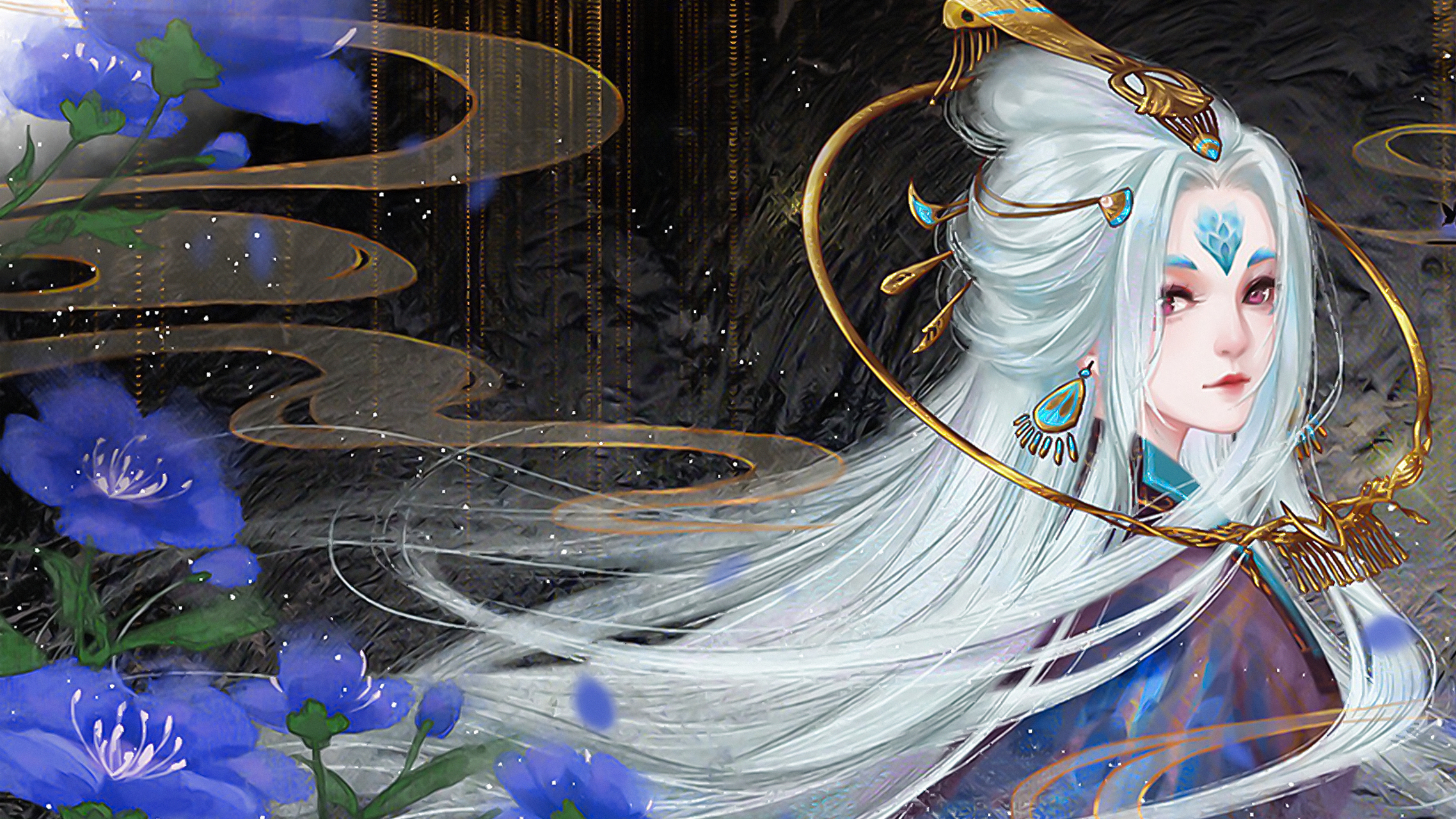 国漫《眷思量》奉眠唯美高清壁纸:一眼万年,谁看了不说美呢!