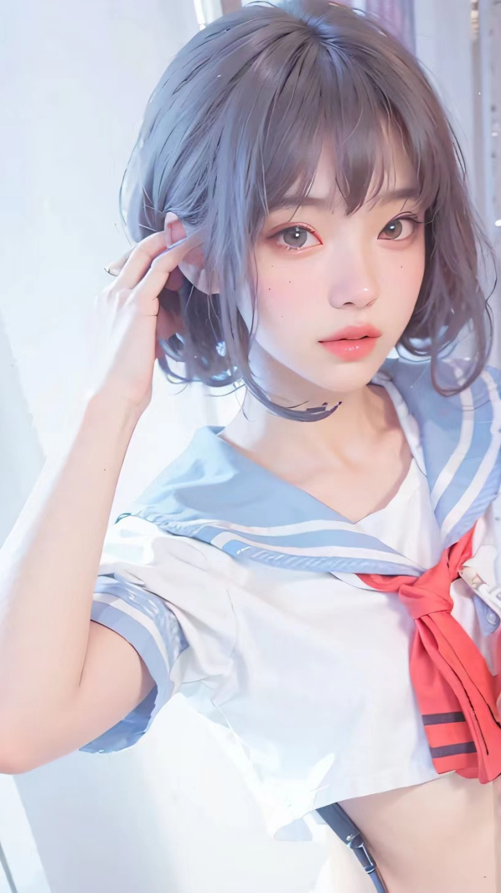 短发jk少女 ai美图欣赏