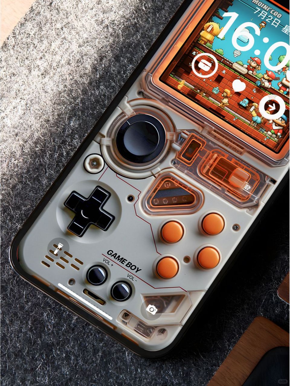 204丨马里奥未来游戏机壁纸丨手机壁纸  时间日期色值:ffffff 适配14