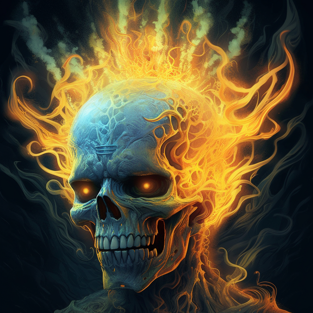 时尚色彩的骷髅头分享给大家,但愿可以吓你们一跳![鼓掌][鼓掌]