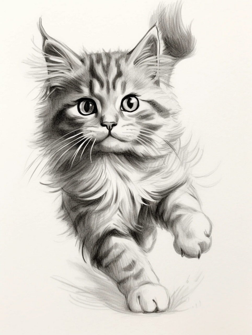 绘画素材1000更～猫咪素材 素描图  画得好棒呀,好逼真!