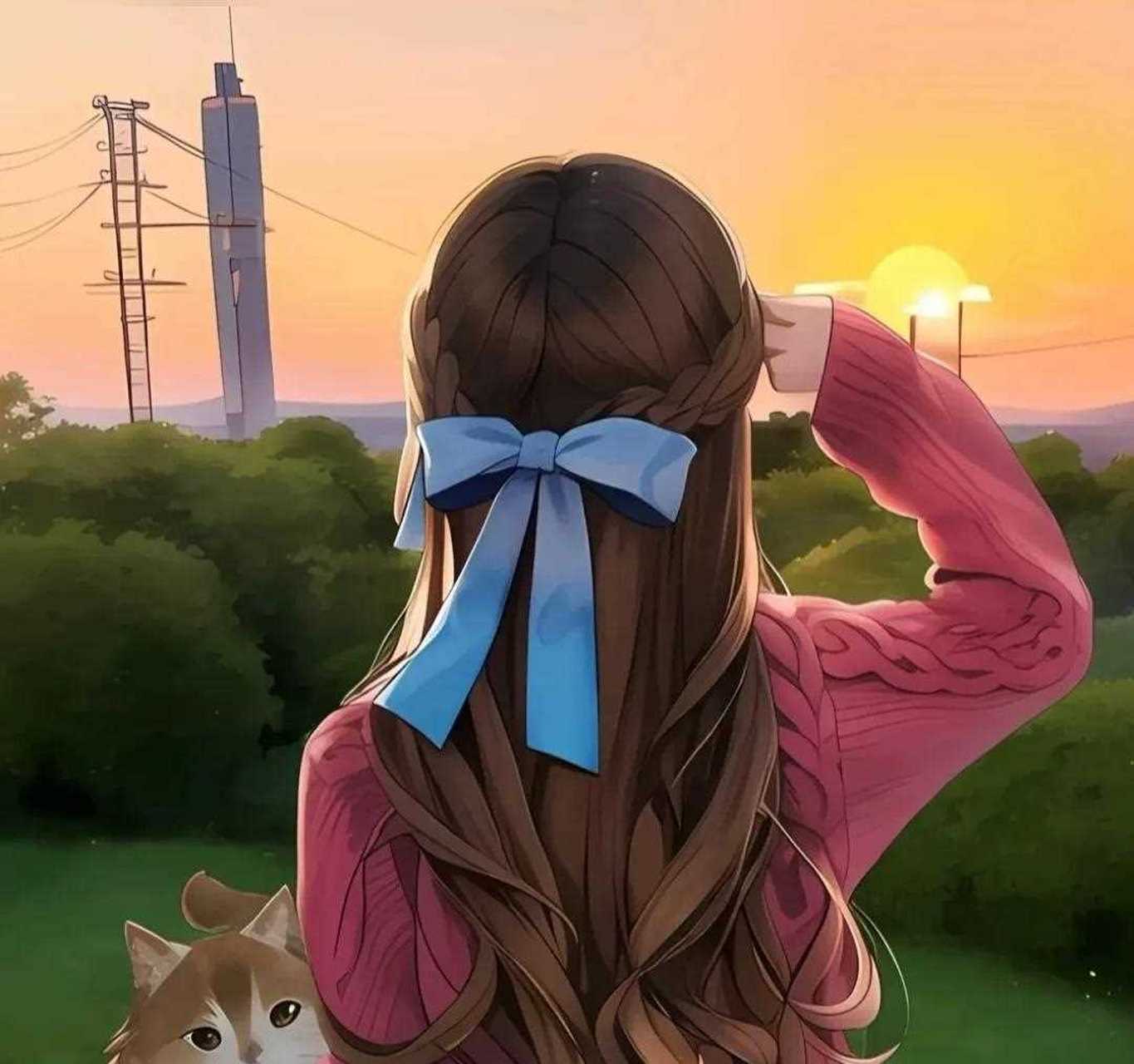 超美蝴蝶结女神背影[三哈]