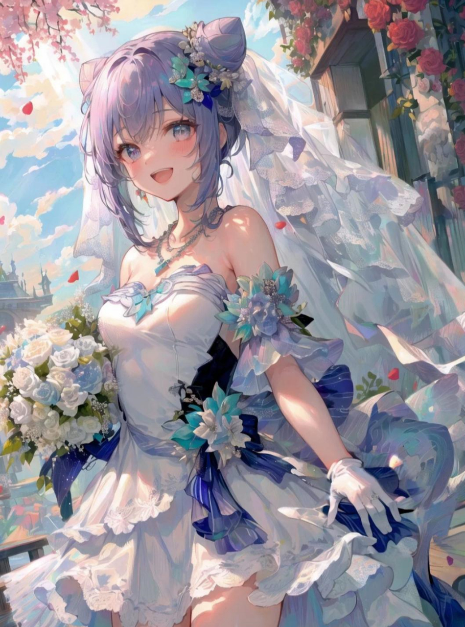 穿上婚纱的刻晴,新郎一定是我!