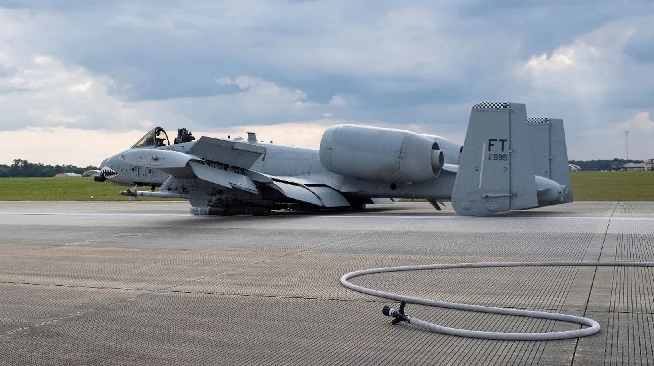 一头躺下的野猪a10攻击机