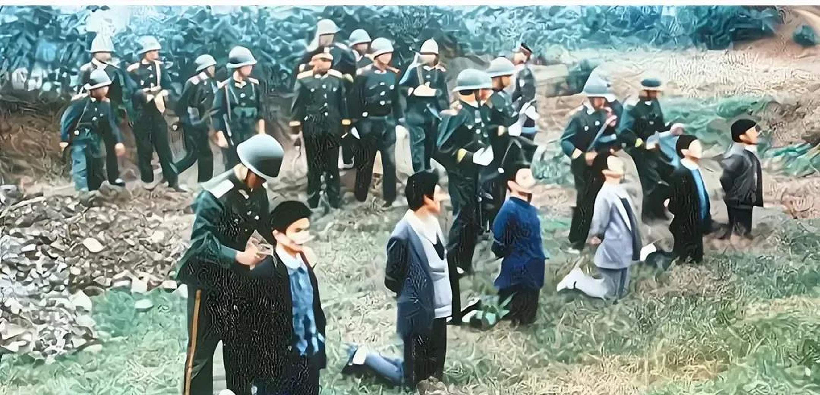 这是八三年严打期间,集体枪毙死刑犯的执行场现照片.