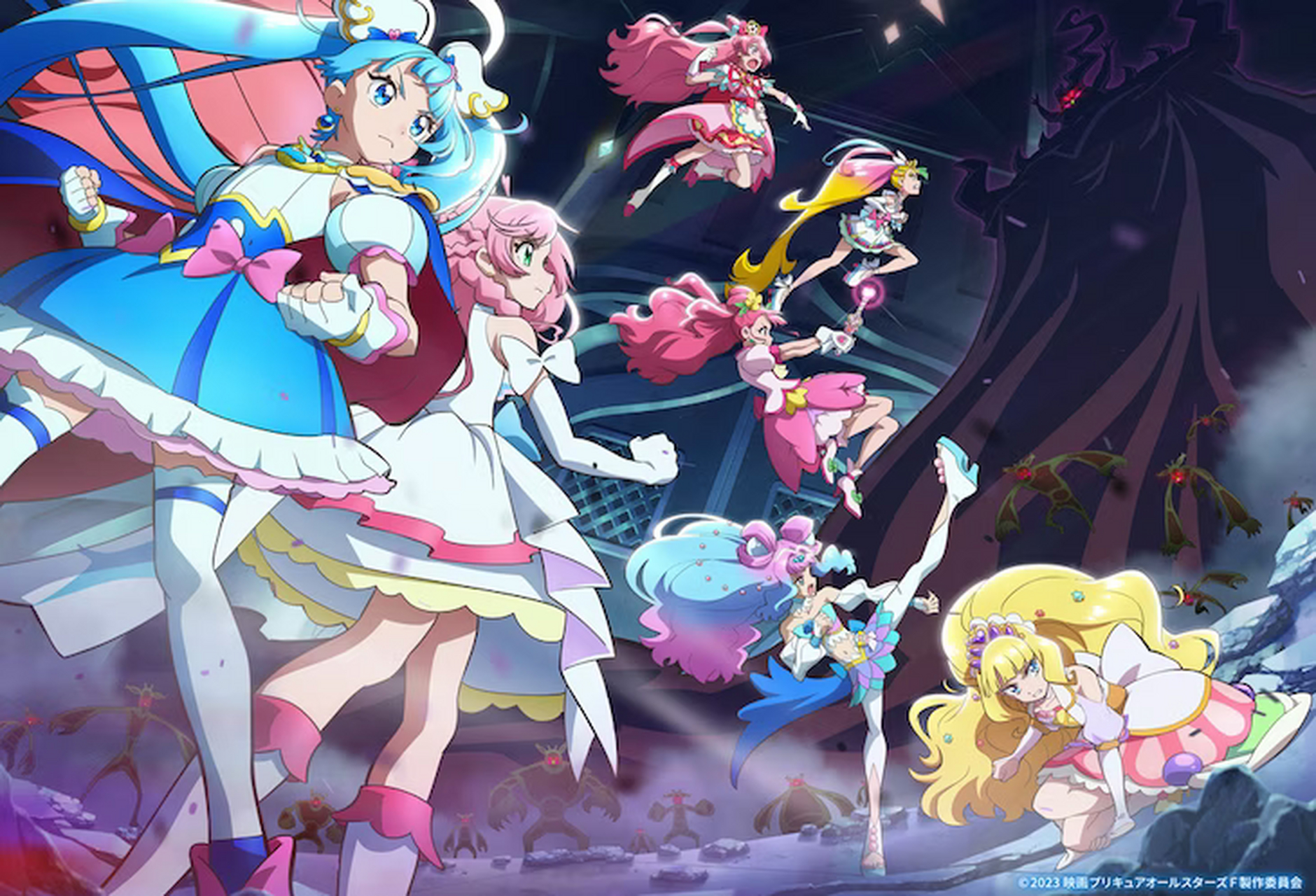 动漫# #二次元# 电影《光之美少女allstar f》最新视觉图来了,可以
