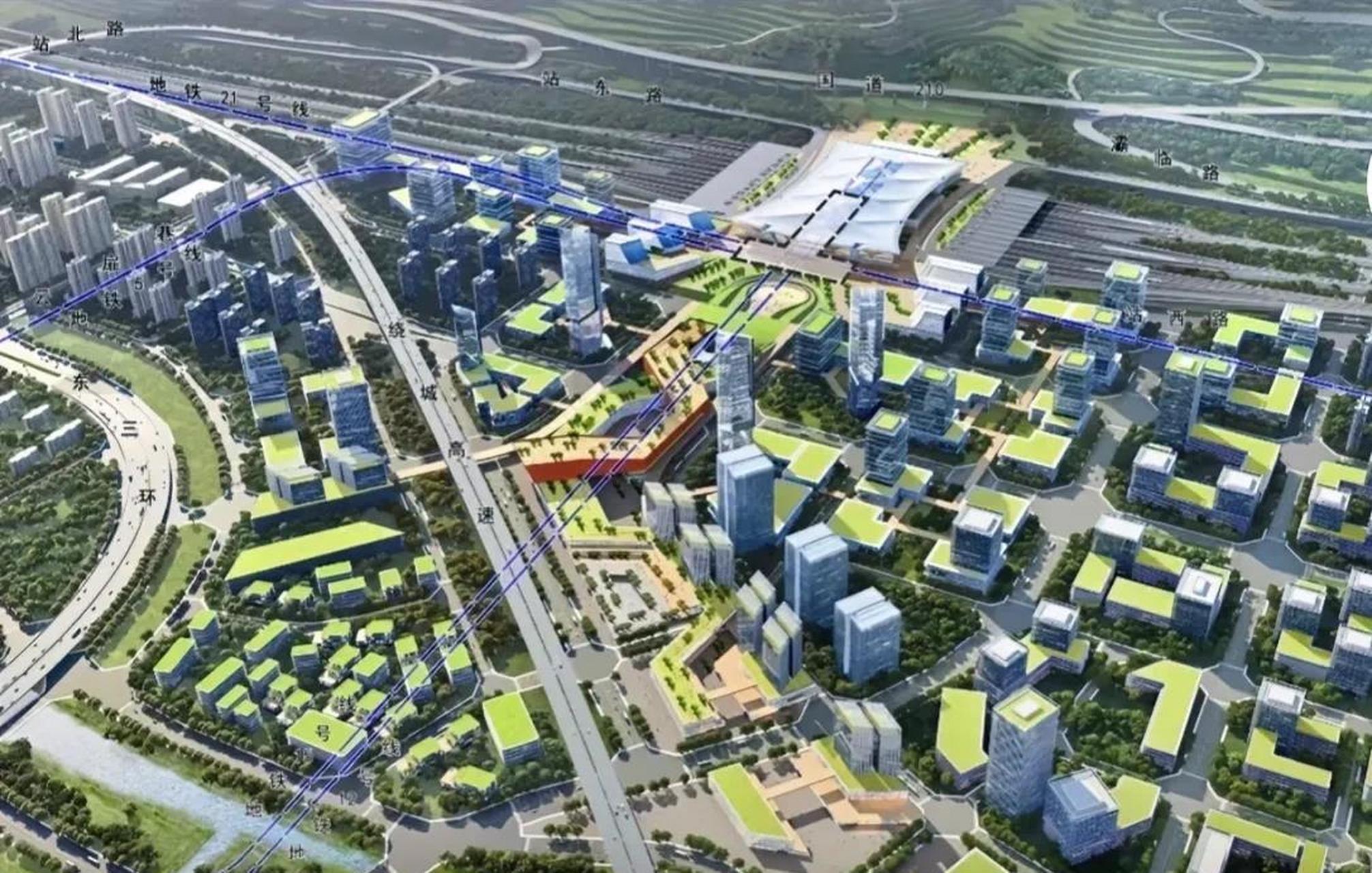 城市观察员# #西安头条# 高铁东城西安东站片区16条市政道路  11座