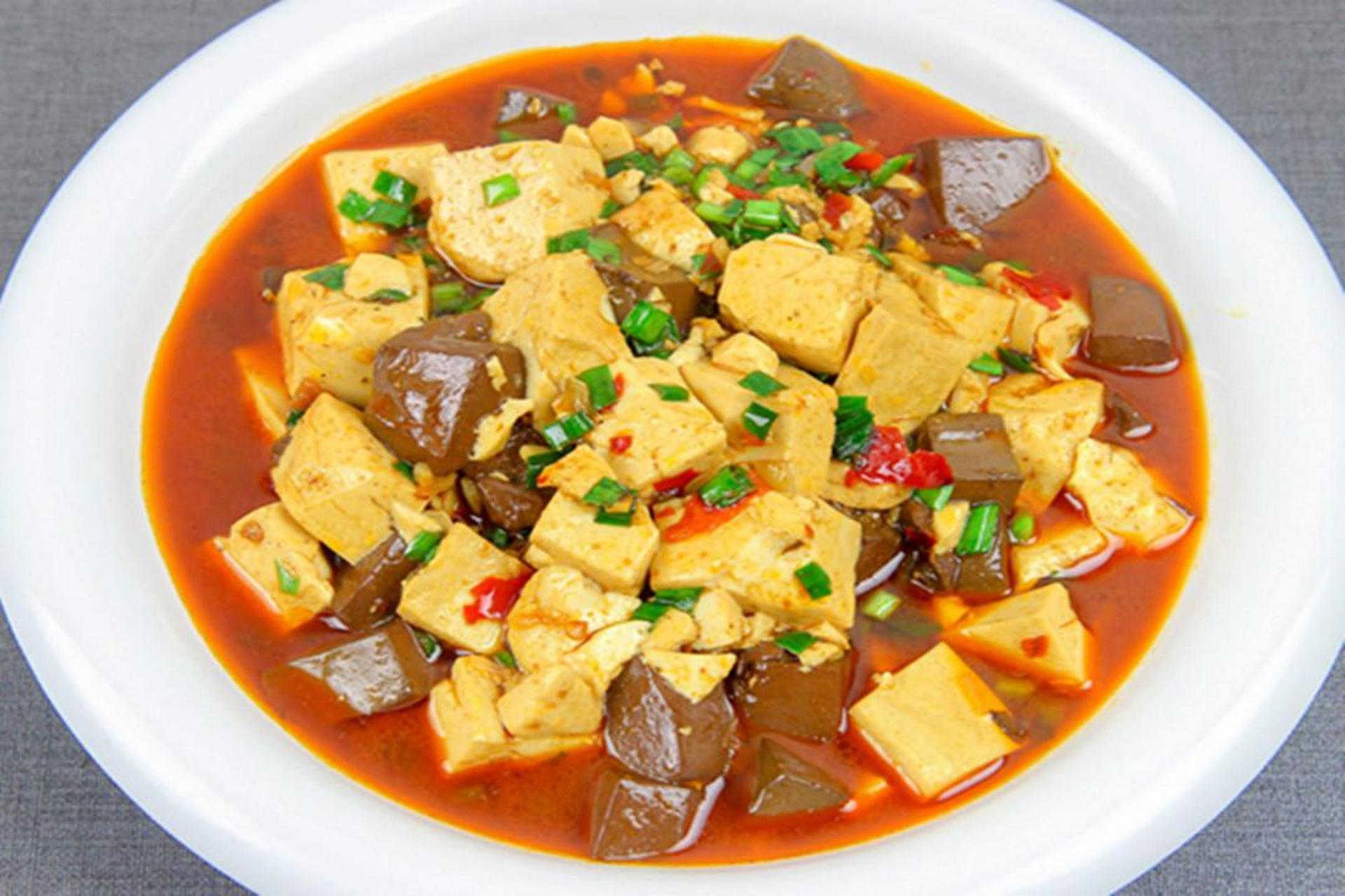 奇趣美食嘉年华#鸭血烧豆腐 1.