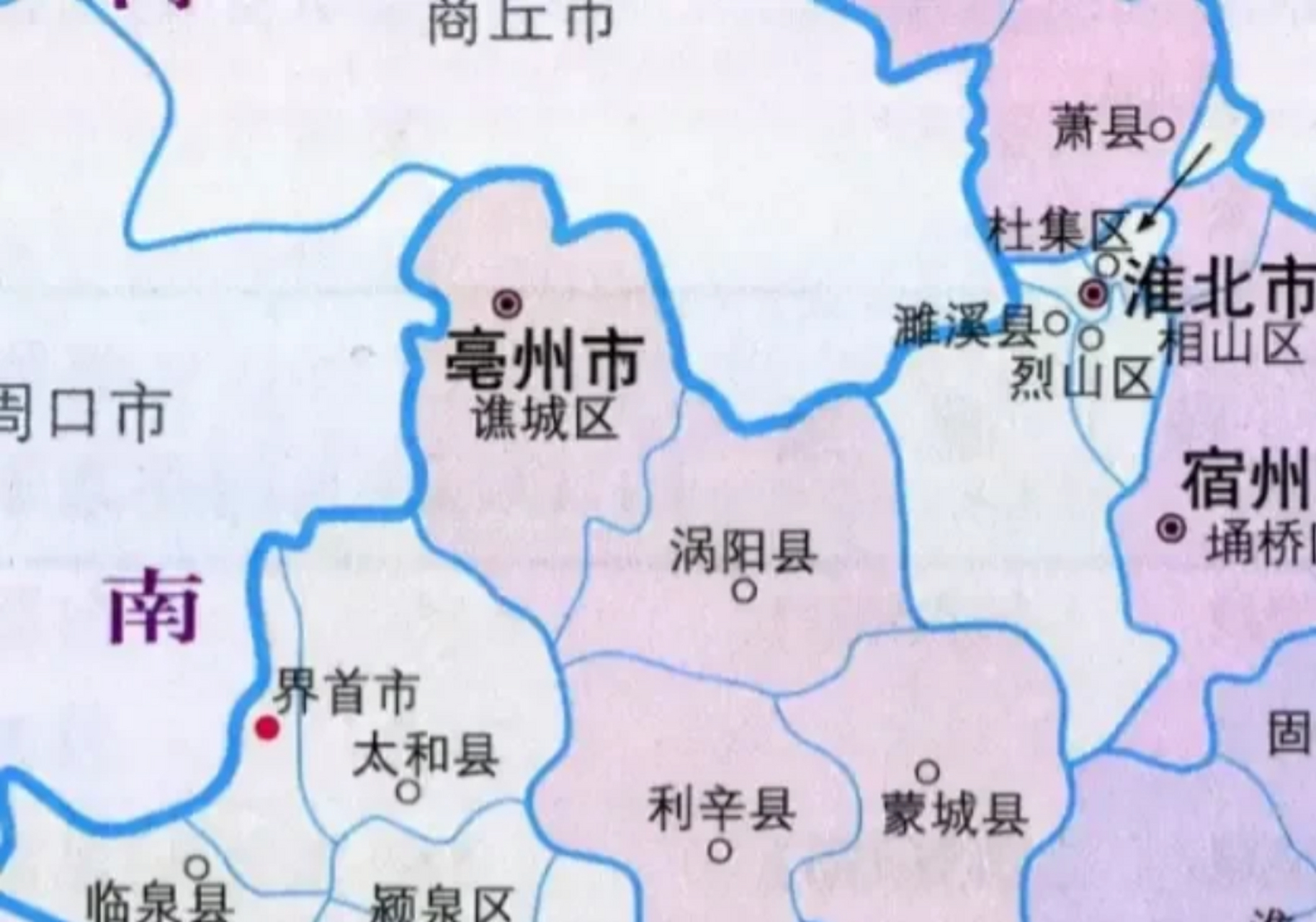 安徽亳州地理位置地图图片