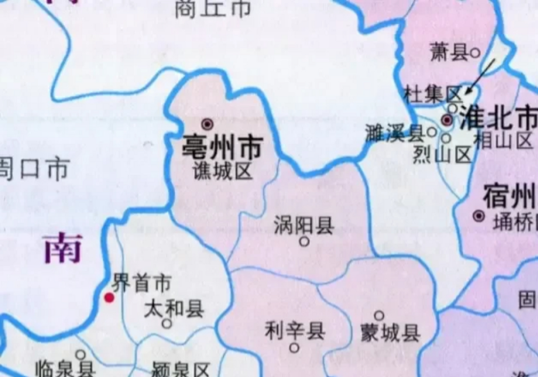 安徽亳州的市中心太偏了,对整个区域的均衡发展不利,特别是利辛和蒙城