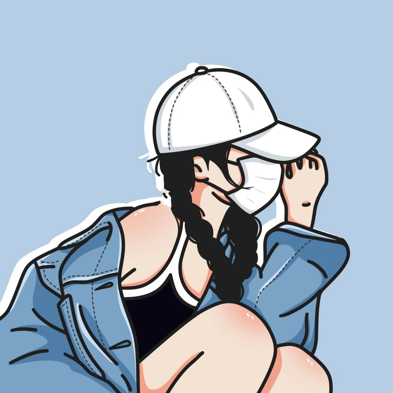 戴帽子的不露脸头像 | 氛围感女生头像