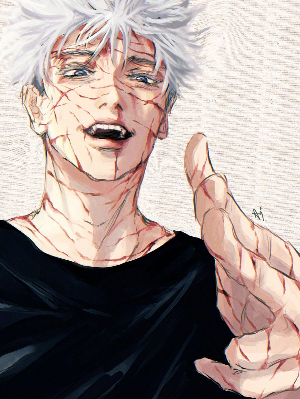 战损五条悟,看着就好疼!