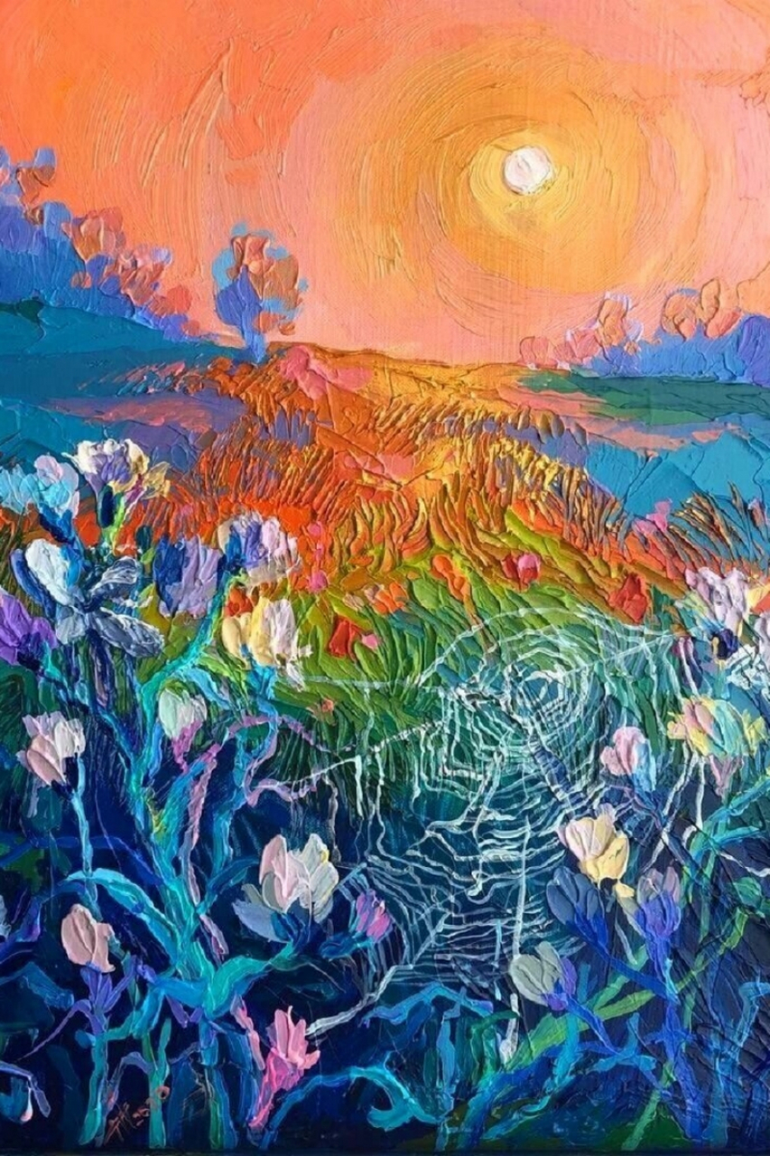 每天认识一幅世界名画—色彩油画  比利时艺术家anastasia trusova