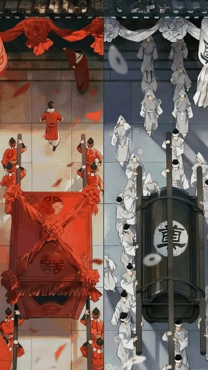 gif创作人# 想起了林正英的红白双煞,百鬼雾林场景