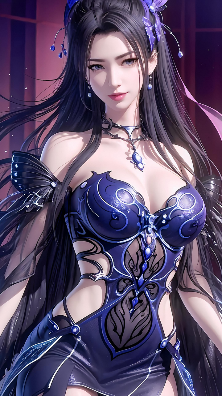 国漫女神|《天行九歌》明珠夫人ai高清手机壁纸:来自潮女妖的诱惑,谁