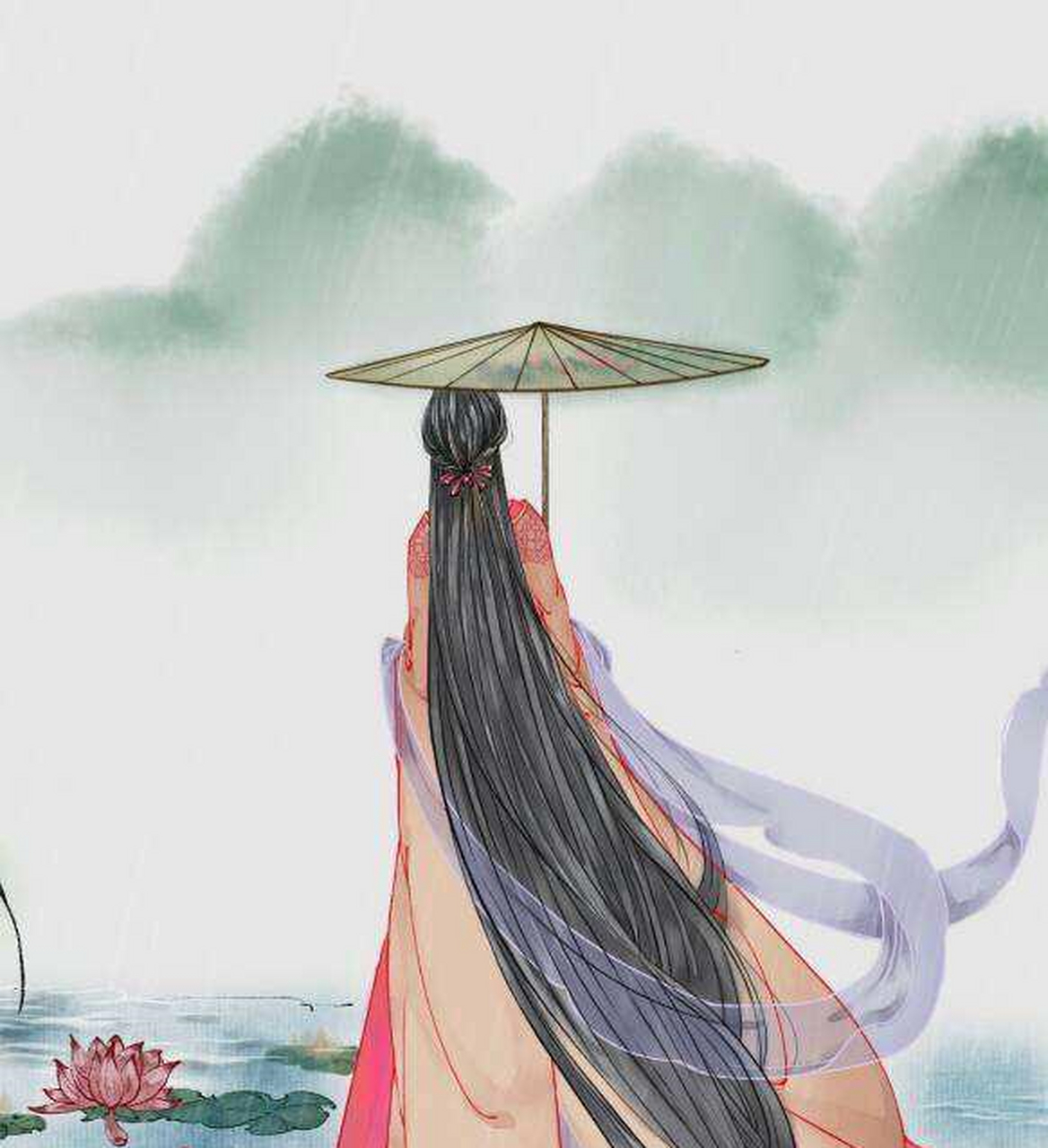 古风人物撑伞图片  【古之伞之情结】