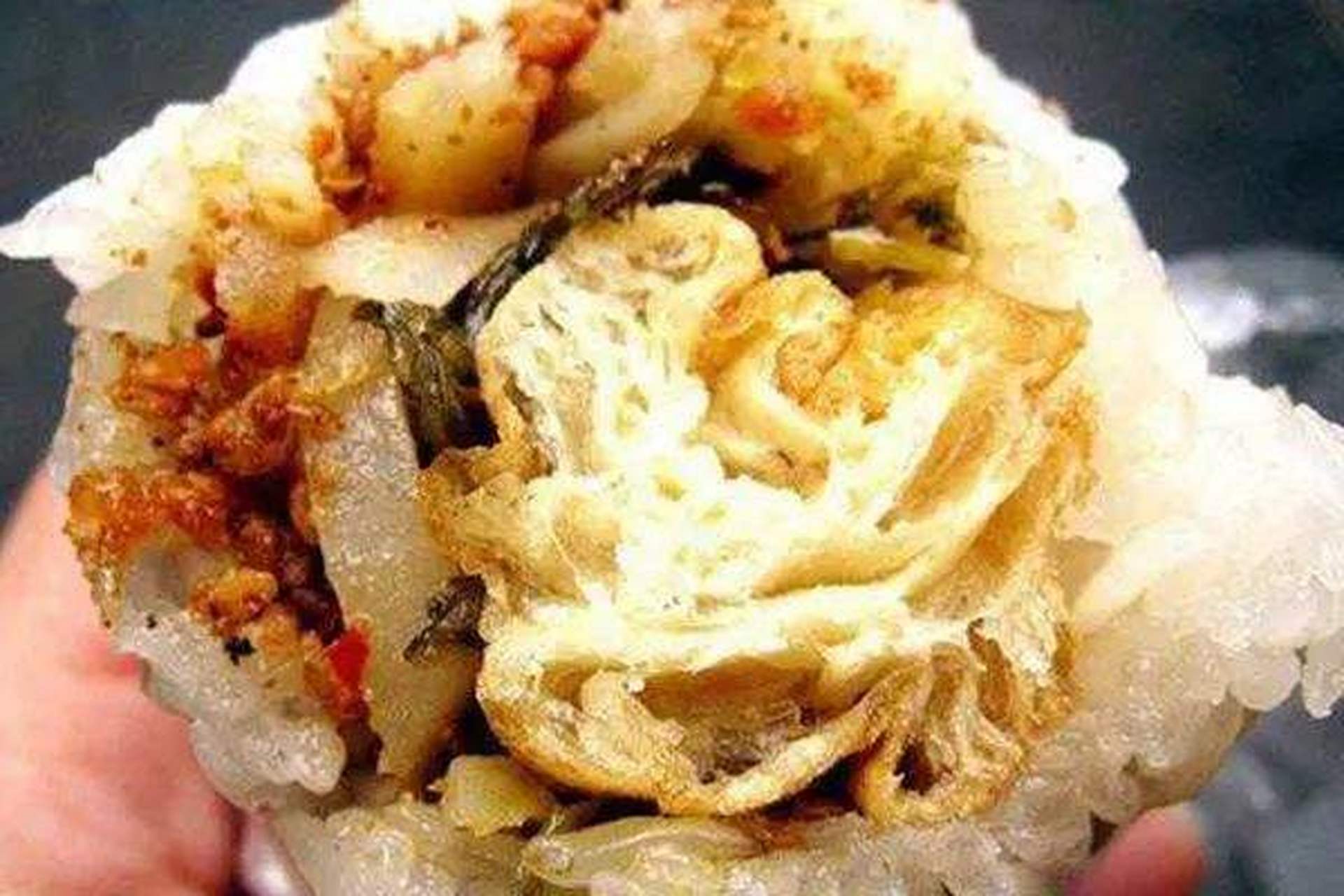 武汉糯米包油条,碳水就是灵魂啊,太香!