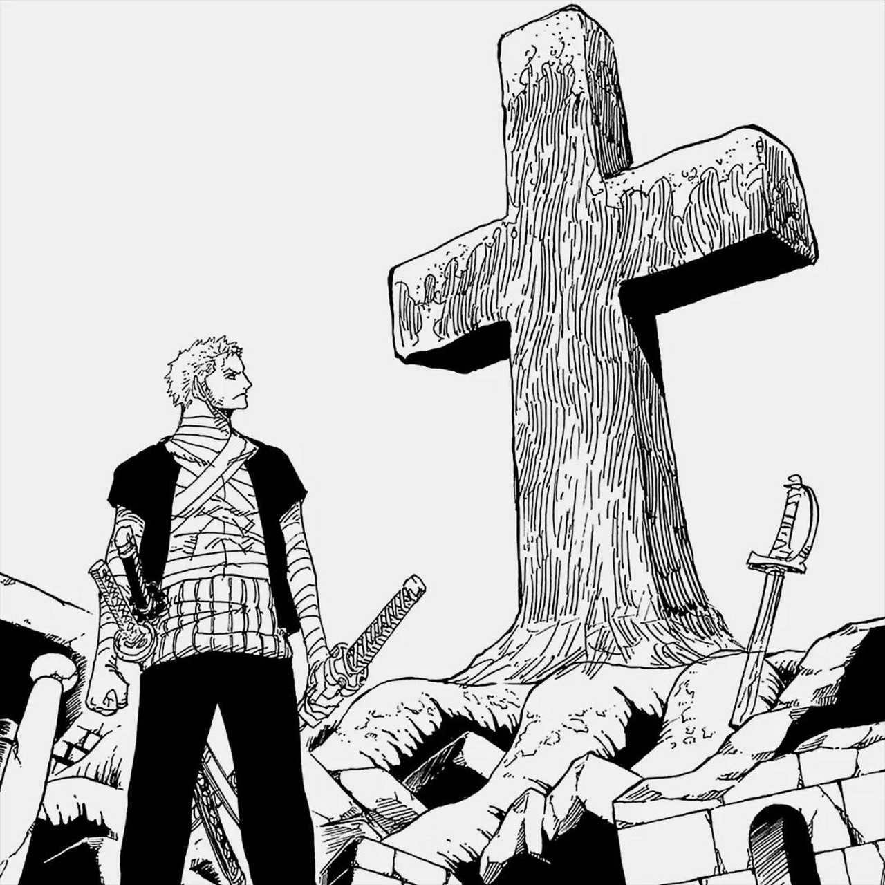 索隆和十字架 #海贼王# #动漫