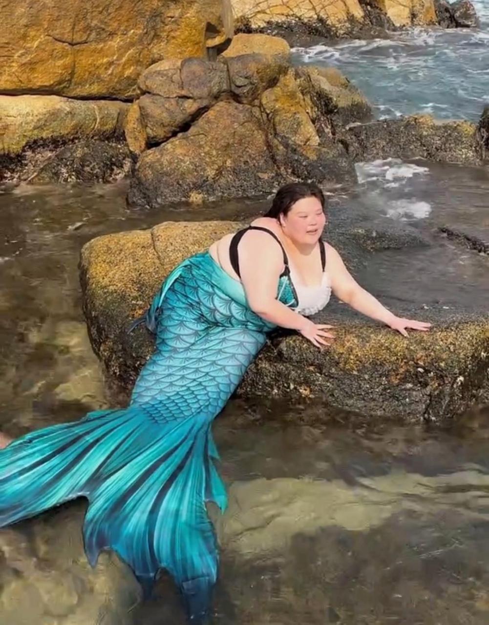 拍一张这样的美人鱼照片不容易