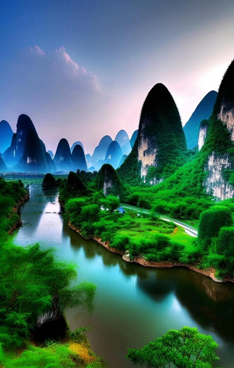 西湖的碧波,漓江的水,比不过桂林的山水美.