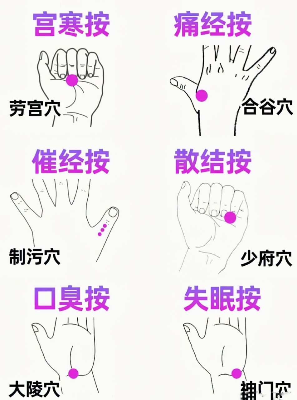 手上遍布健康反射区,包括全身五脏六腑,要多揉多按!