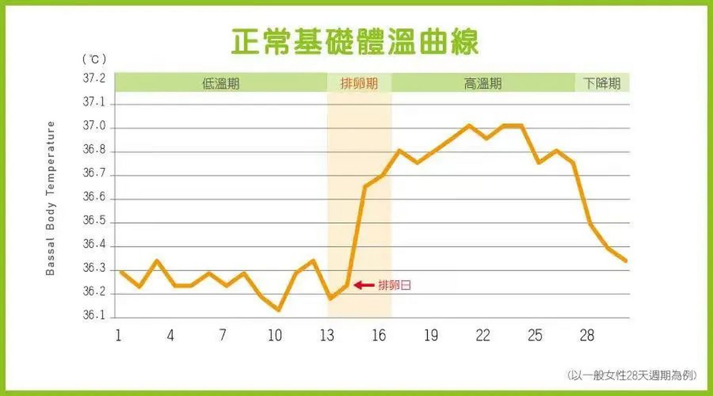 排卵基础体温图图片