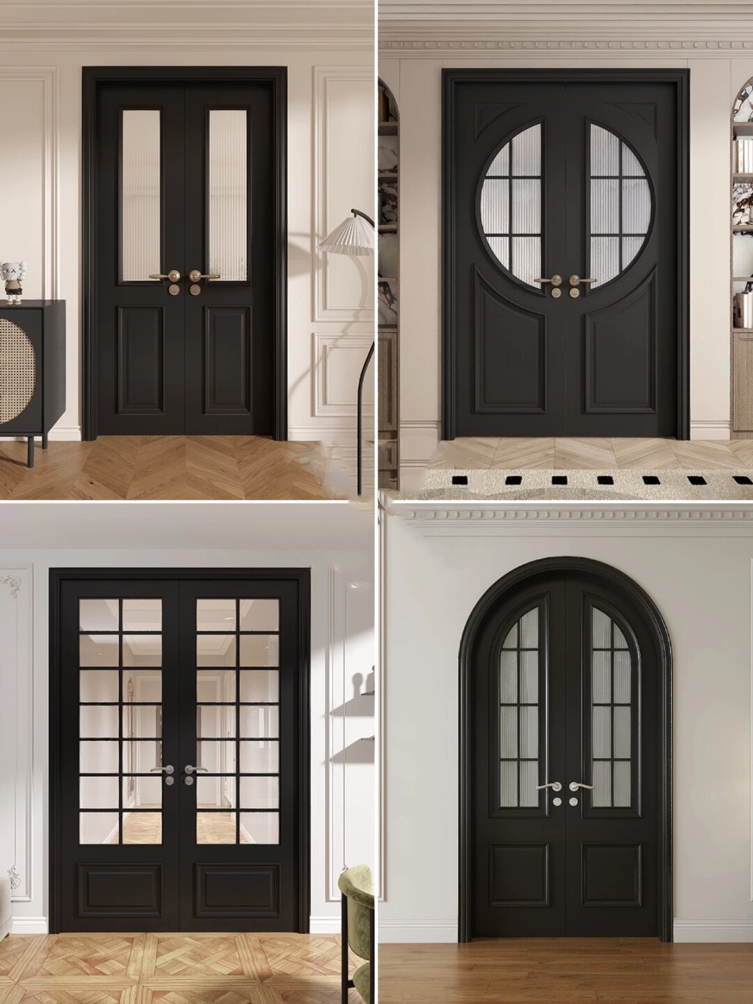 火爆的复古黑色木门  古风格装修中,门的选择显得尤为重要.