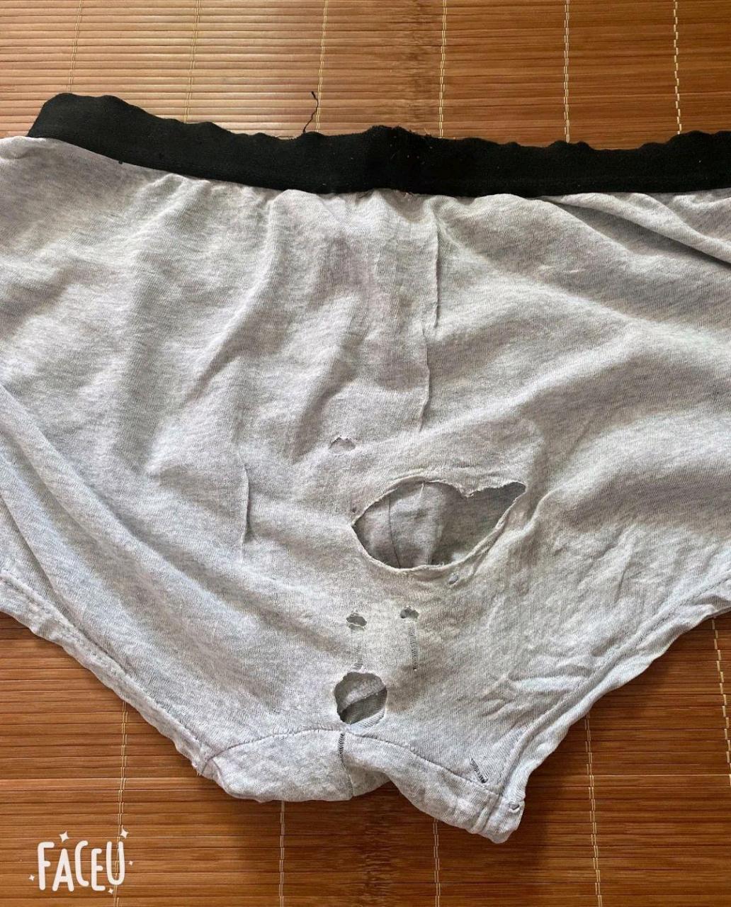 我不理解,男朋友二十五块钱的烟一天抽两包,内裤烂成这样子不舍得丢?
