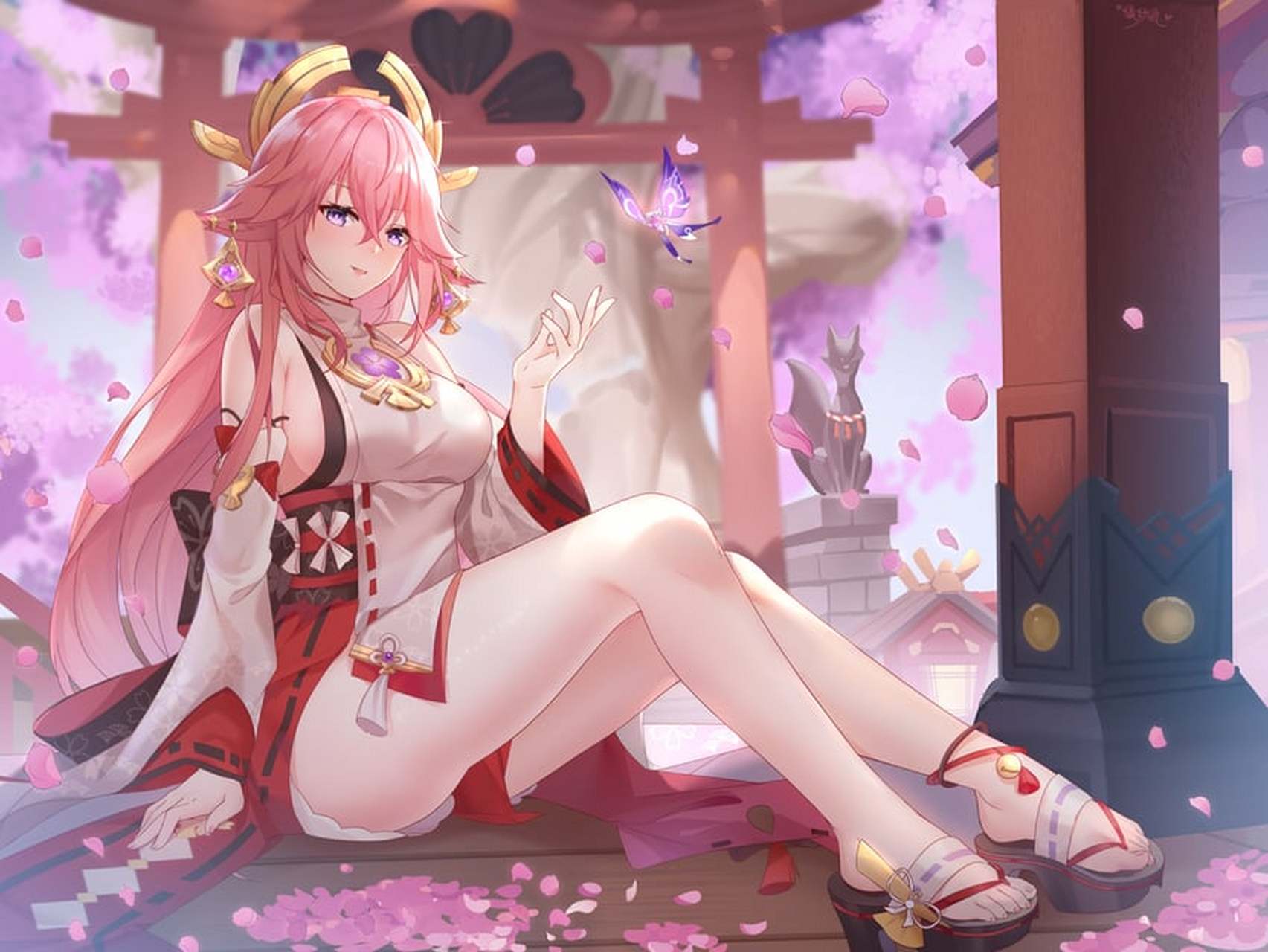 原神,稻妻-鸣神大社,八重神子美图集!