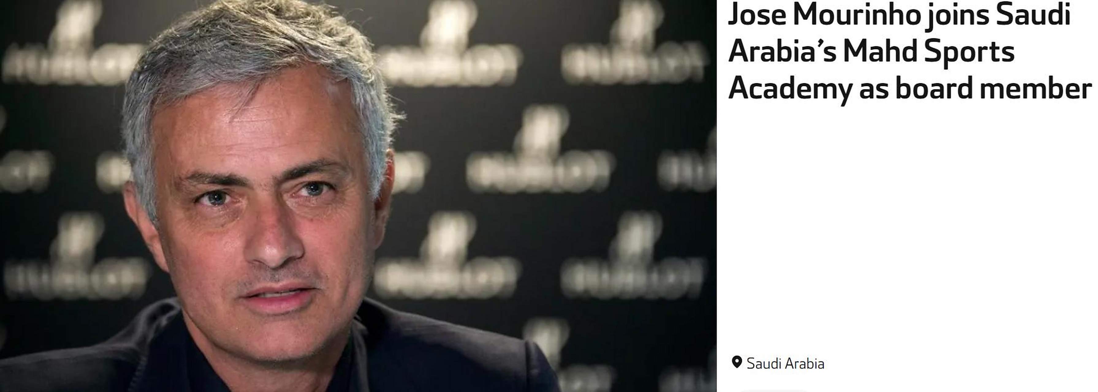穆里尼奥# 阿拉伯电视台报道,罗马主帅穆里尼奥加入了沙特的马哈德