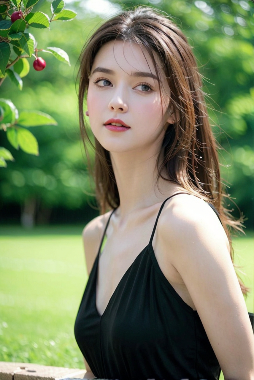 气质欧美女神性感吊带长裙写真,户外美少女高清壁纸#美女# #街拍美女