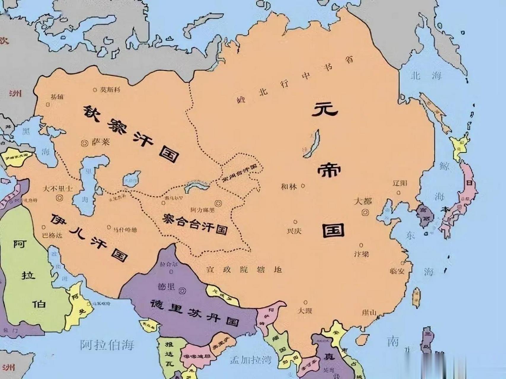中国各朝代的国土面积排名如下:1. 元朝国土1680万平方公里;2.