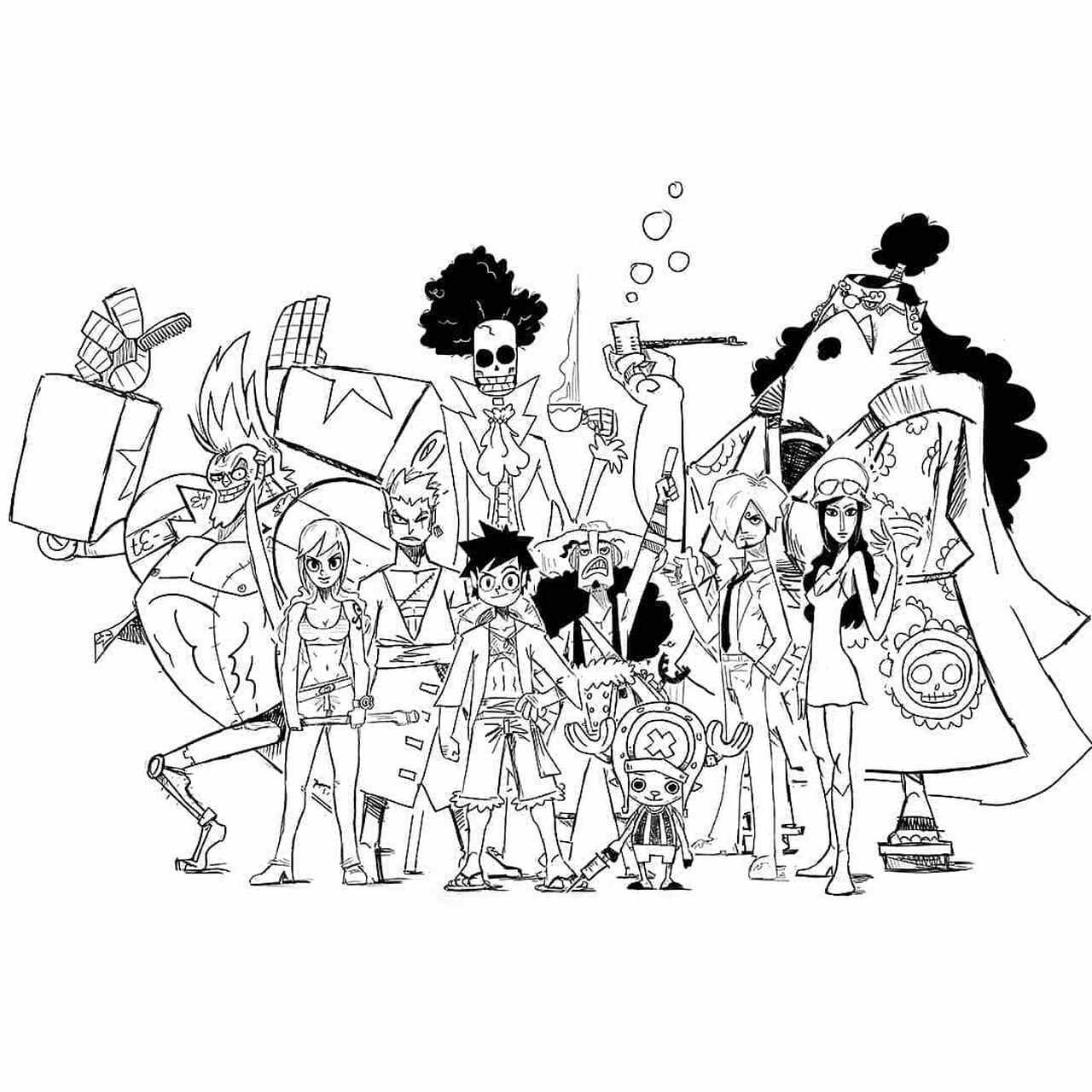 迪斯尼风格的草帽海贼团 #海贼王