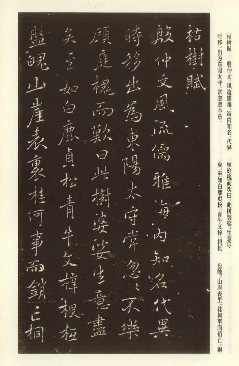 褚遂良书法《枯树赋》欣赏,清劲飘逸,似美女婵娟,清劲飘逸,书势倚正