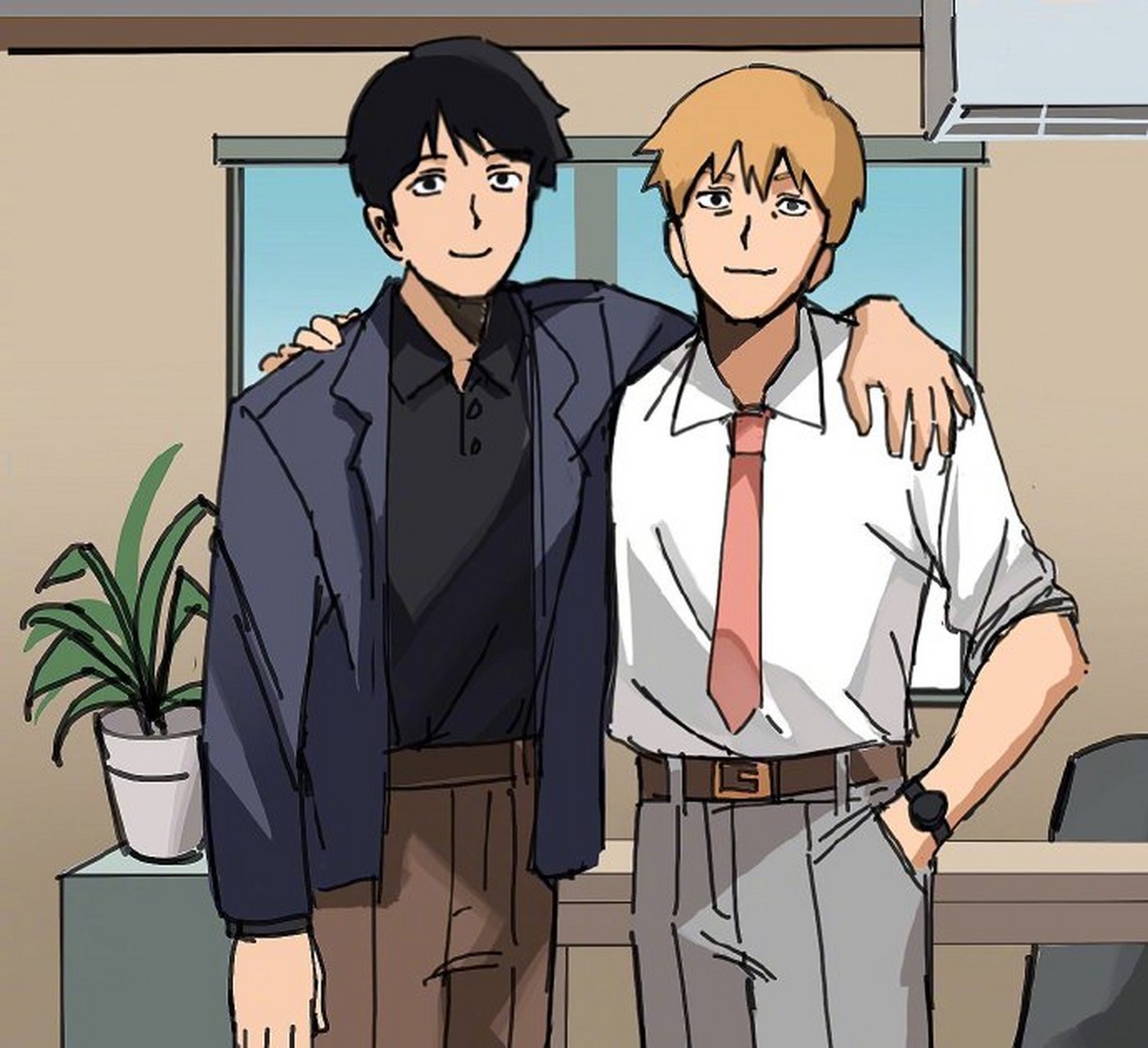 灵能百分百:长大后的mob龙套和师匠 (twi:sweepswoop_)  676767