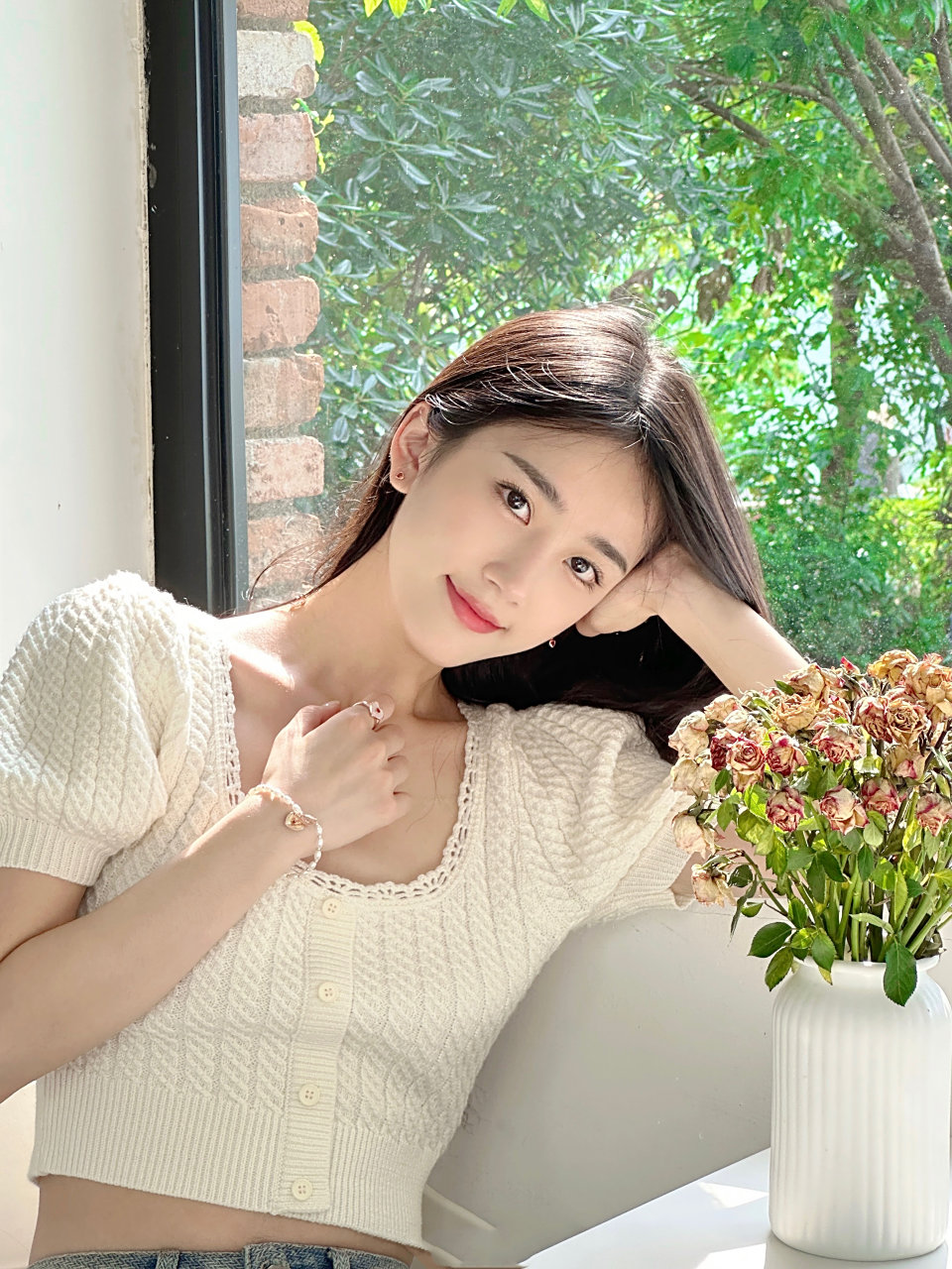 出水芙蓉 亭亭玉立  颜值女神 潘敏 #潘敏