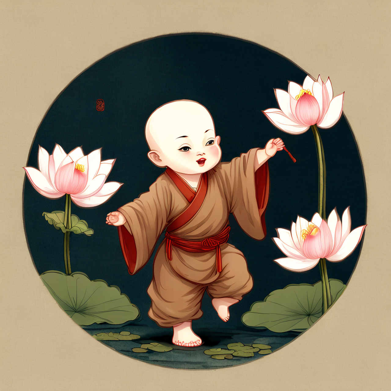 小和尚采莲图#优质作者榜