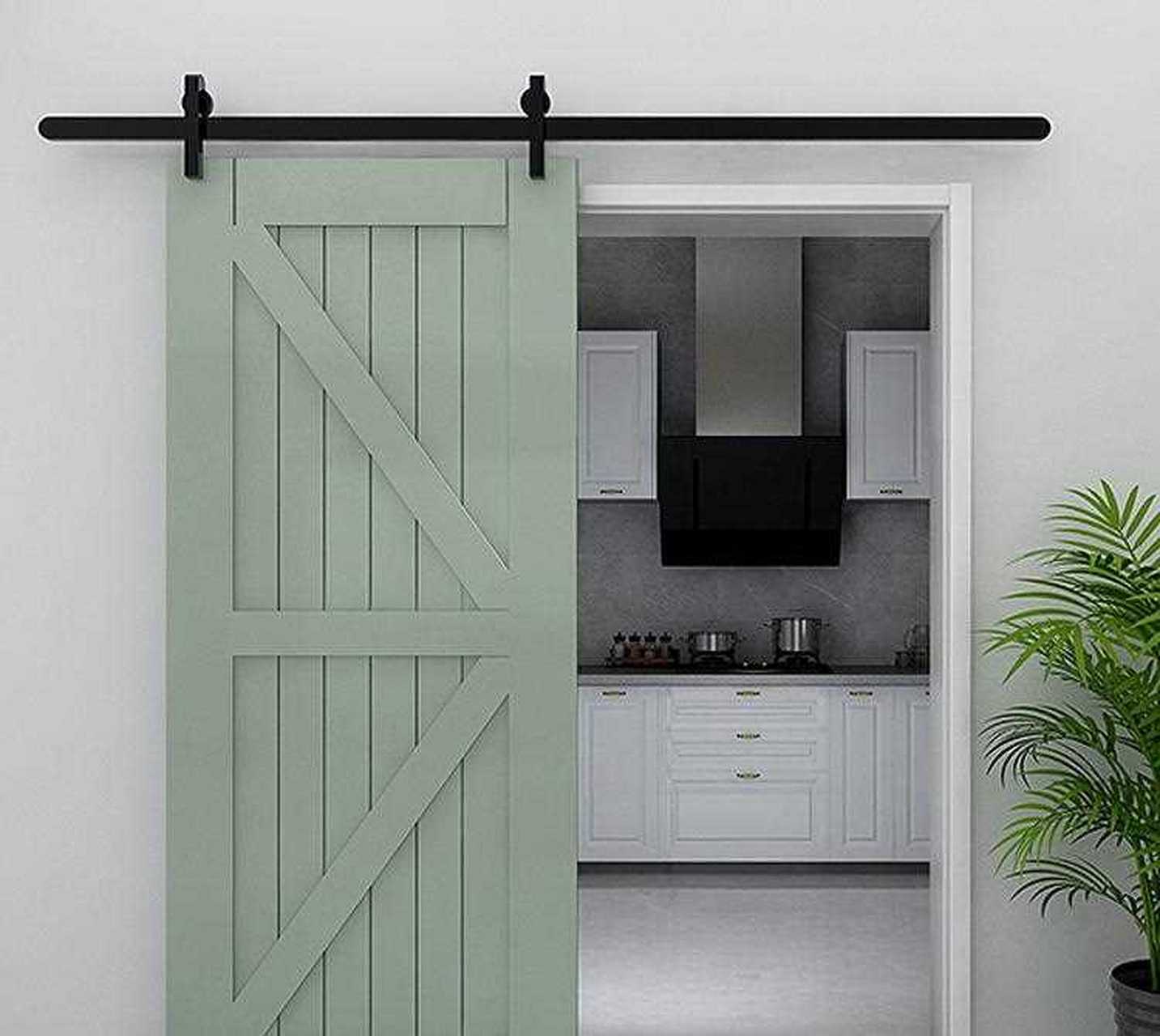 a,安装位置 因为谷仓门是悬挂着的,完全靠上面的轨道受力,所以说门洞