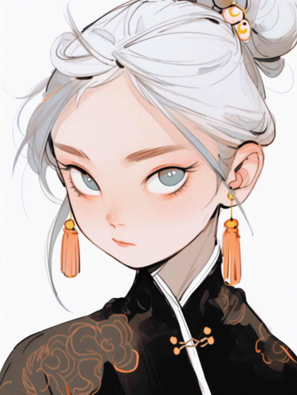 这个卡通妹子有点清新脱俗的感觉!