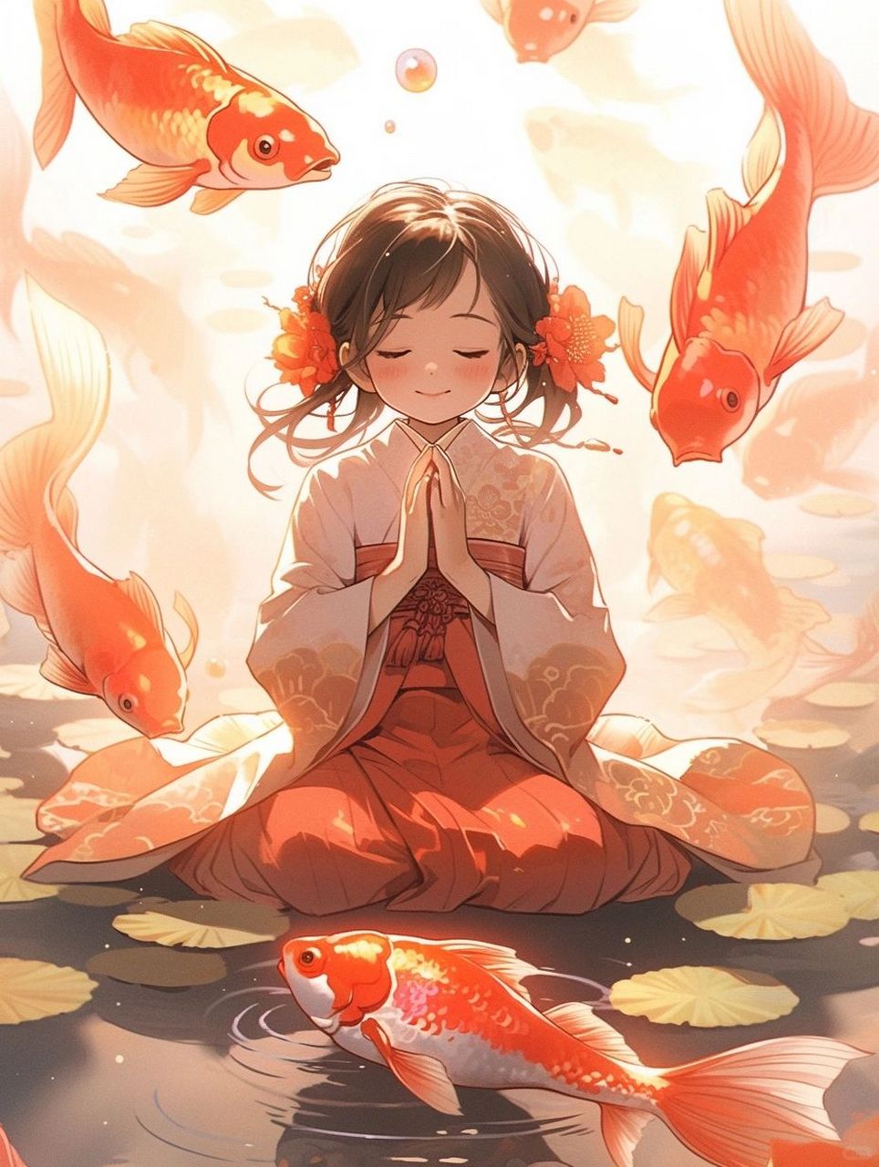 请收下你的"锦鲤女孩"  愿锦鲤附体 成功上岸 金榜题名