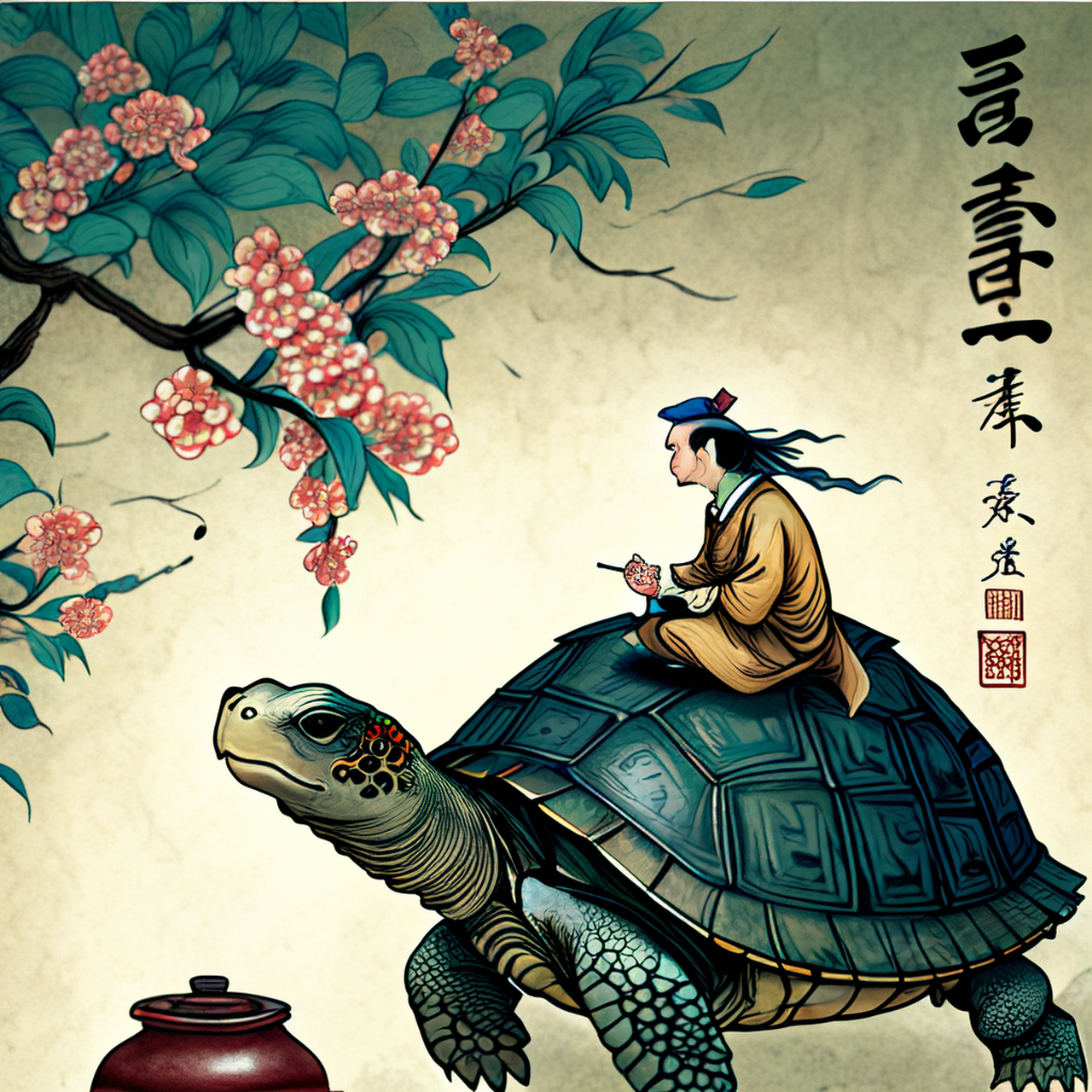 再试真成不龟药,九言终佩辟邪香.绚丽,生动,4k#百度文心一言来了