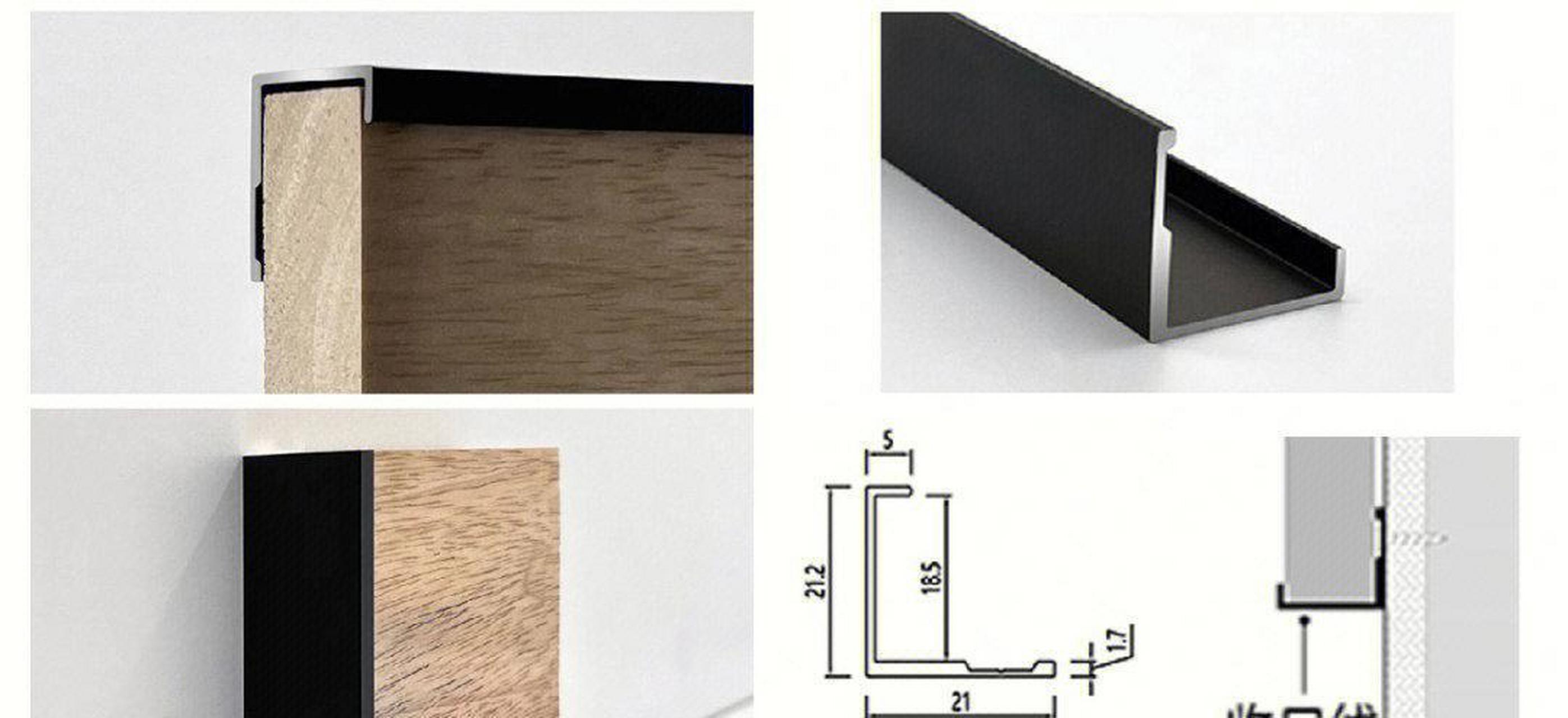 22种应用于木饰面的金属收边线条(1) 收口在设计和施工中是肯定会遇到
