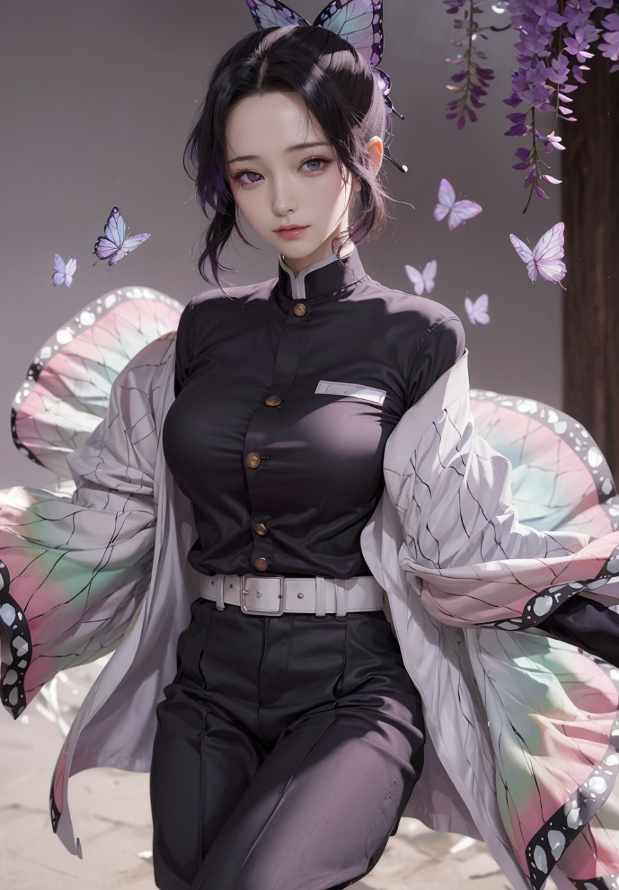 蝶柱蝴蝶忍 #鬼灭之刃# #鬼灭之刃蝴蝶忍# #ai绘画# #ai美女绘画