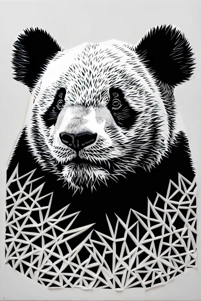 剪纸风的动物系列 用户使用神采promeai制作 这效果精细度可太绝了