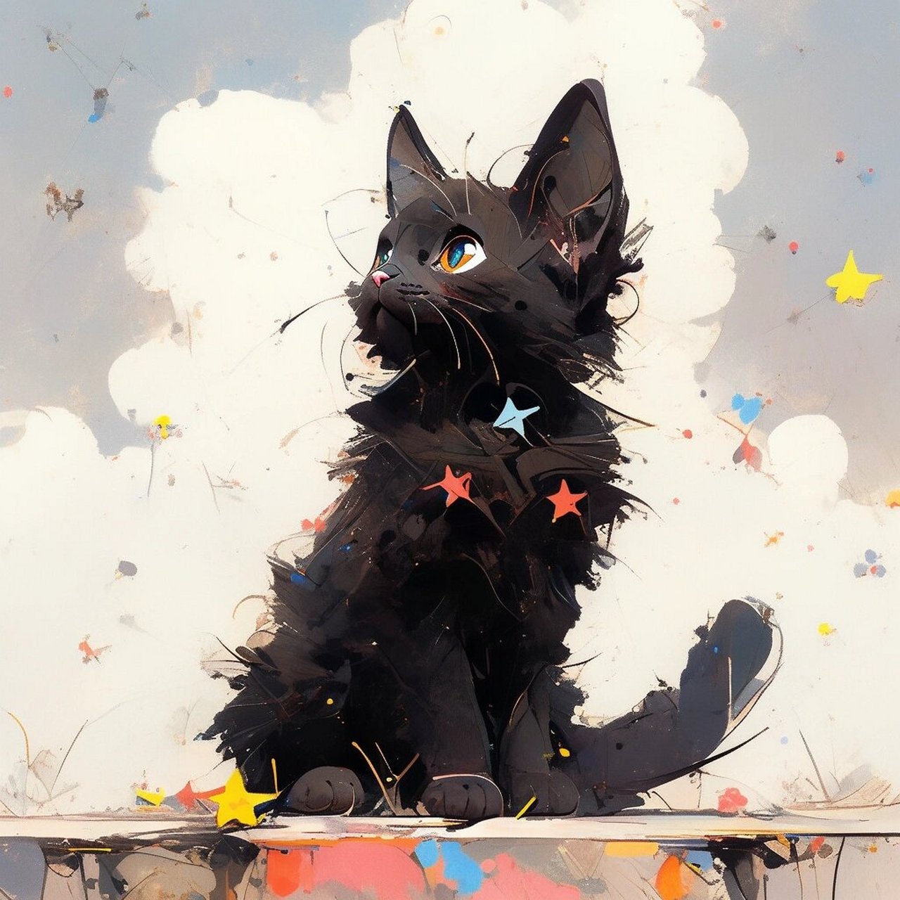 炸毛小黑,是一只活泼可爱的小猫咪