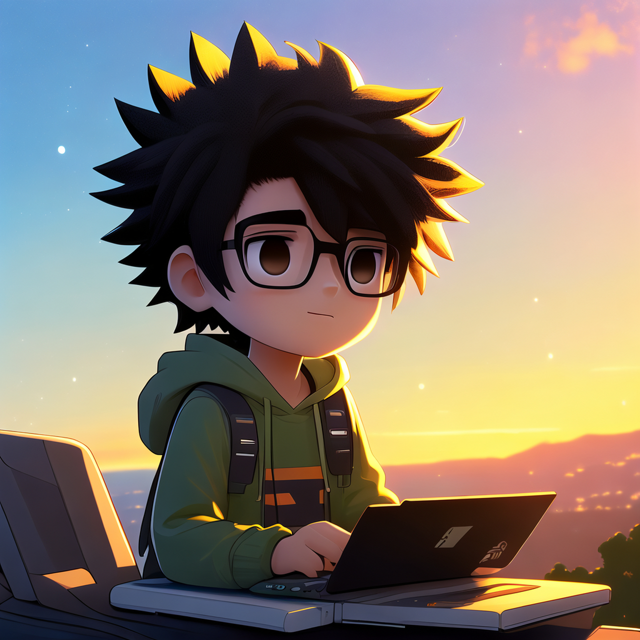 q版程序员专属壁纸,程序员将世界变得更加美好#ai艺术季##程序员改变