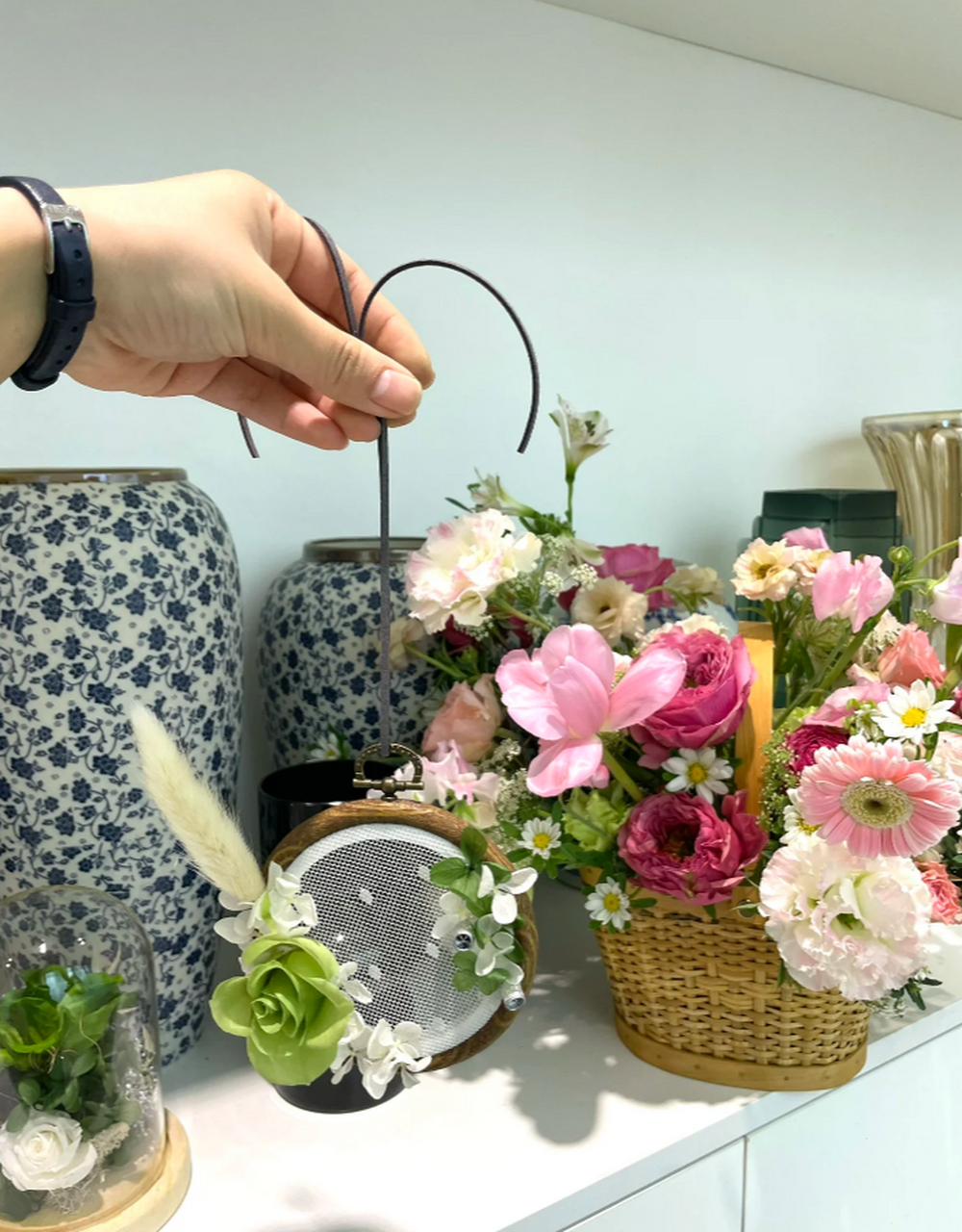 手工diy花艺,永生花的独特魅力 参加了一个花艺工作坊,学习了如何制作